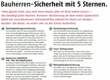 Bauherrensicherheit - Berkhof: Neubau von 6 Einfamilienhäusern in Feldrandlage