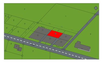 Lageplan - Berkhof: Neubau von 6 Einfamilienhäusern in Feldrandlage