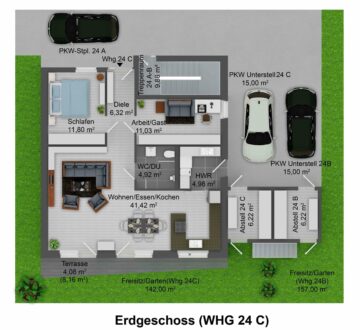 Grundriss - Neubau von exklusiven Eigentumswohnungen in Uetze-Dedenhausen - KFW 55