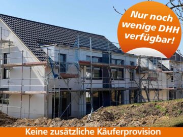 Hohenhameln, OT Clauen: Neubau-Doppelhaushälften - Gartenansicht