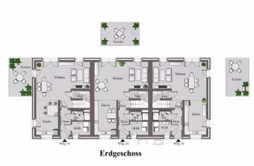 Grundriss Erdgeschoss - Neubau: Wohnhöfe „Eiermarkt“ Großburgwedel