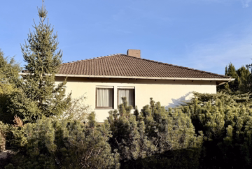 Straßenansicht Front - Wietze: Hübscher Bungalow mit Vollkeller auf großem Grundstück