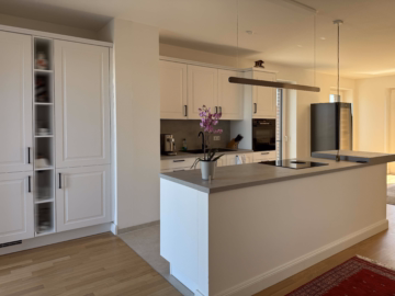 Küche - Allerinsel: 2,5-Zimmer-Wohnung mit Einbauküche und zwei Dachterrassen